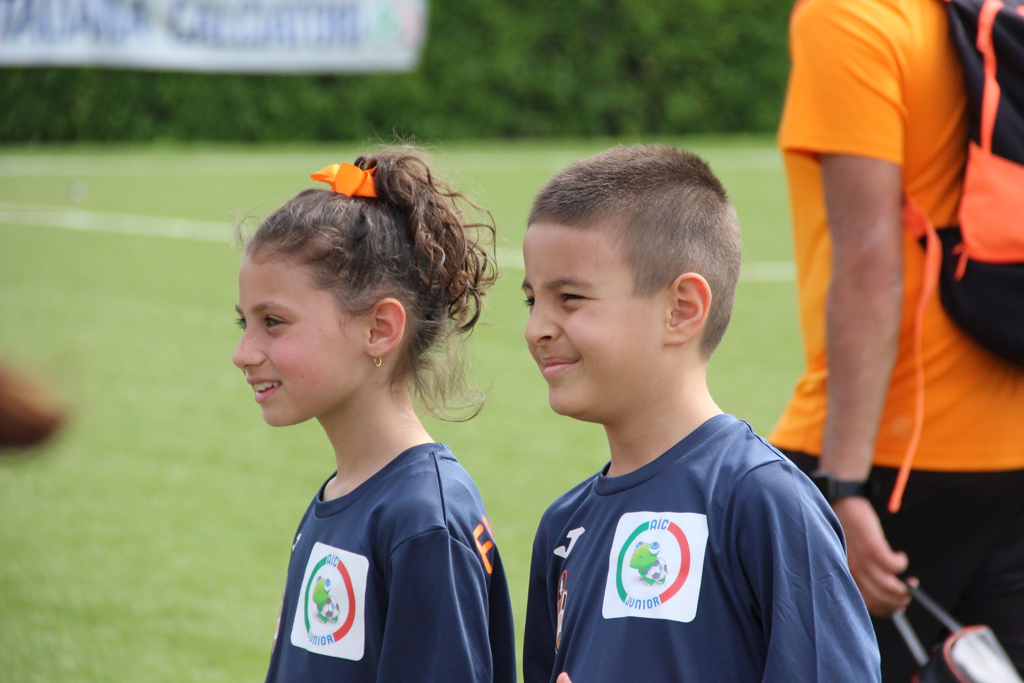 Giovani calciatori durante una giornata AIC Junior